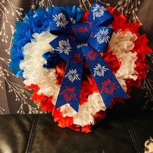 Custom Made Patriotic Wreath